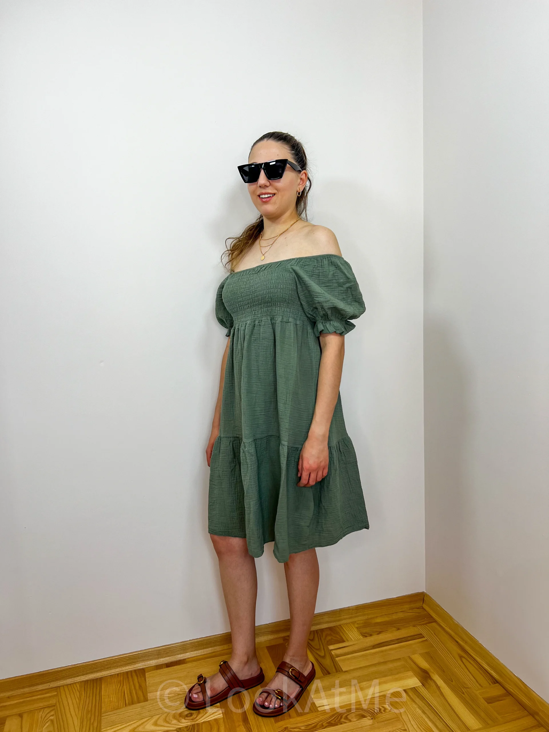 Sukienka „Violla” zielona - obrazek 2