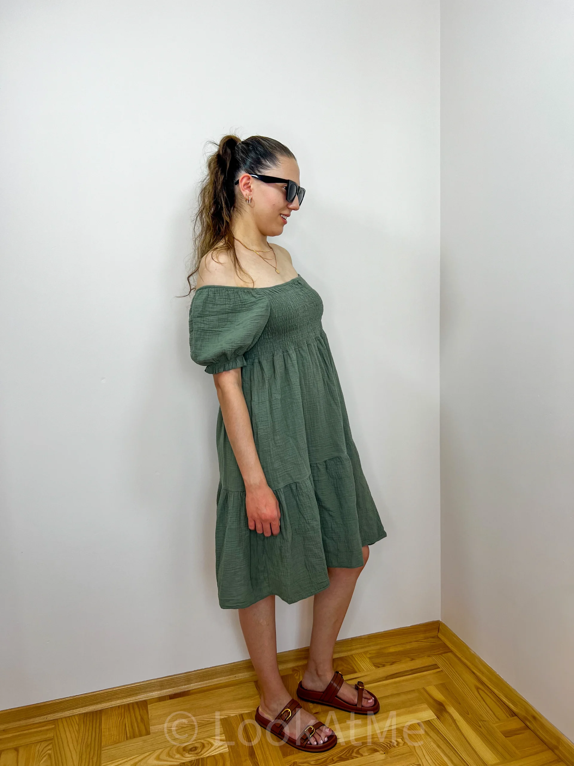 Sukienka „Violla” zielona - obrazek 3